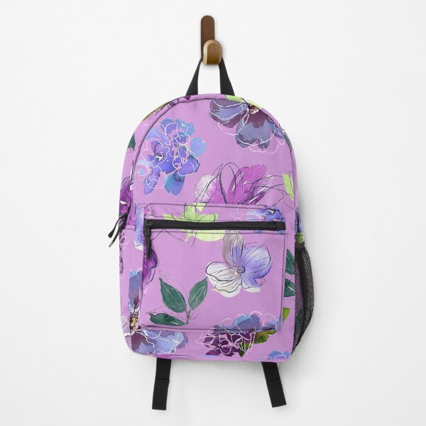 Item preview, Blue And Violet Floral Pattern On Pastel Lilac designed and sold by DEC02.