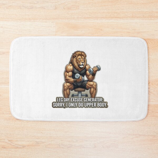 Item preview, Gym Lion Leg Day Excuse Funny Motivation designed and sold by JeevanStickers.