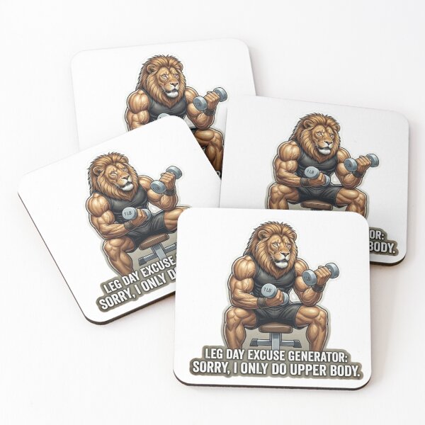 Item preview, Gym Lion Leg Day Excuse Funny Motivation designed and sold by JeevanStickers.