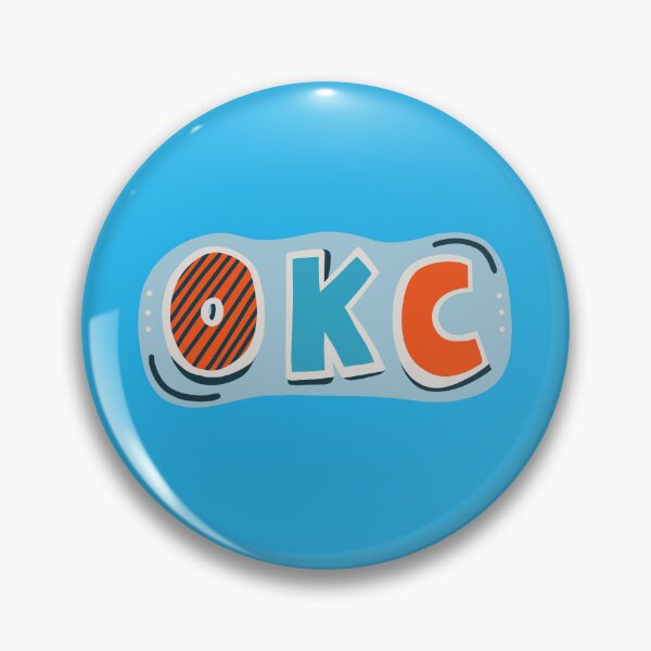 Item preview, OKC Orange & Blue Retro Design designed and sold by HanMadeCreations.