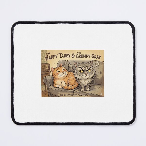 Item preview, The Happy Tabby & The Grumpy Gray designed and sold by GrumpyCatArt.