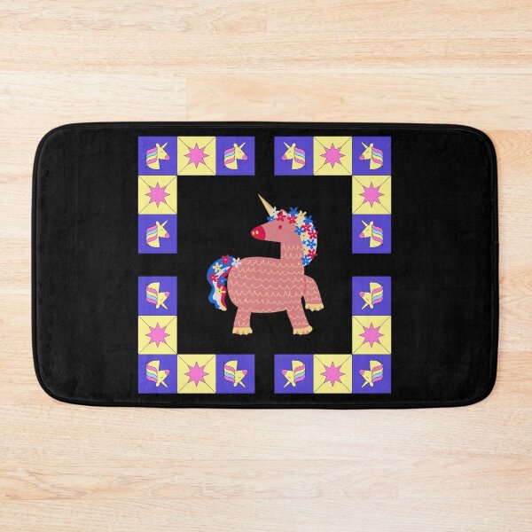Item preview, Colorful Folk Art Unicorn & Geometric Star Quilt Pattern Design designed and sold by Yasmine Mohammed.