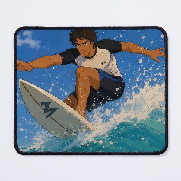 Item preview, Wave Rider – Retro Surf Action Art designed and sold by Hollow Moon Studios..