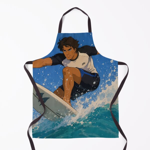 Item preview, Wave Rider – Retro Surf Action Art designed and sold by  Hollow Moon Studios..