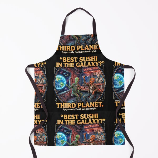 Item preview, Best Sushi in the Galaxy Third Planet Funny Alien Retro Sci Fi Humor designed and sold by FindYouByZ.