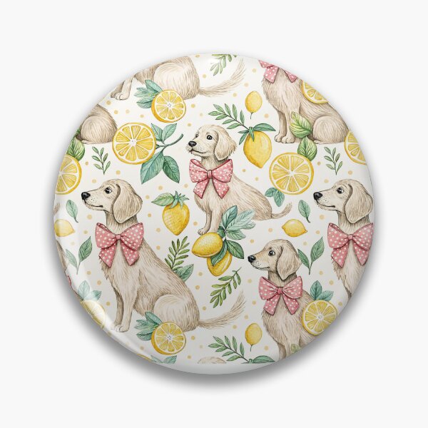 Item preview, Coquette Lemon Puppy Cottagecore Pattern designed and sold by Petal & Pattern Co.