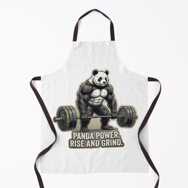 Item preview, Panda Power Rise and Grind Gym Motivation designed and sold by JeevanStickers.