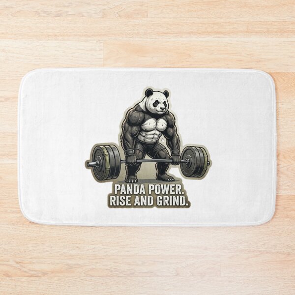 Item preview, Panda Power Rise and Grind Gym Motivation designed and sold by JeevanStickers.