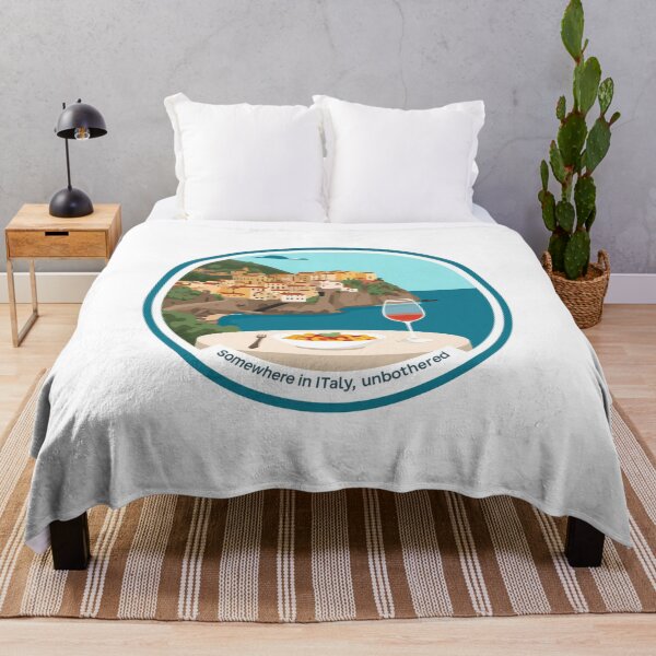 Item preview, Somewhere in Italy Unbothered - Funny Italy Travel Lover Gift Sticker designed and sold by DustGoldStudio.