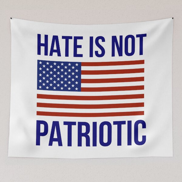 Item preview, Hate is not patriotic  designed and sold by Rachel the Artist .