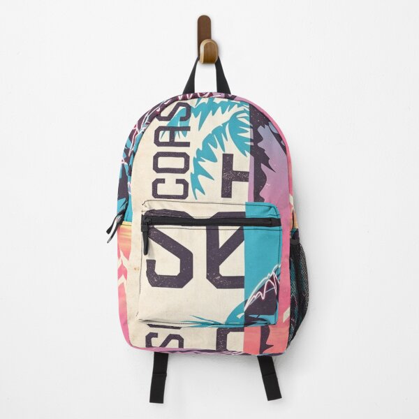 Item preview, South Coast Neon Palm Trees Retro Synthwave Beach Art designed and sold by brkydesign.