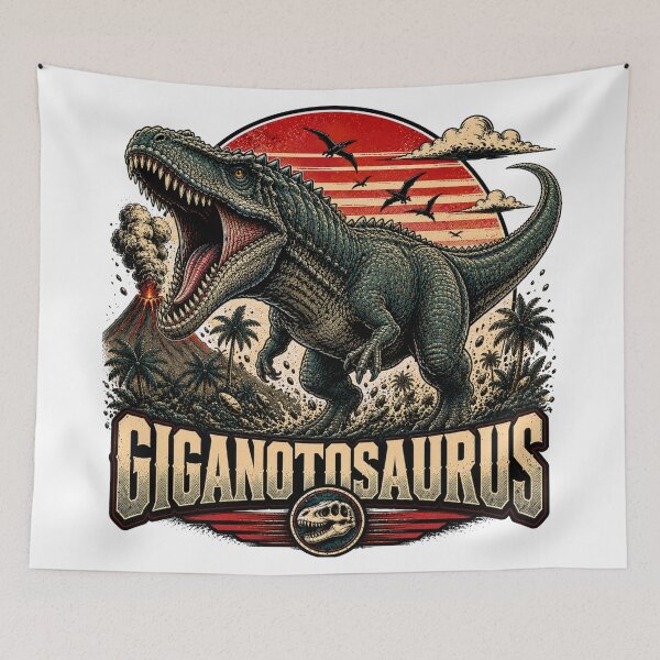 Item preview, Giganotosaurus Rex Dinosaur Cyberpunk Retro designed and sold by JonelleTshirts.