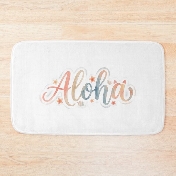 Item preview, Aloha Cat Sticker ｜Dreamy Hawaiian Watercolor Typography  designed and sold by LaniDigitalNook.