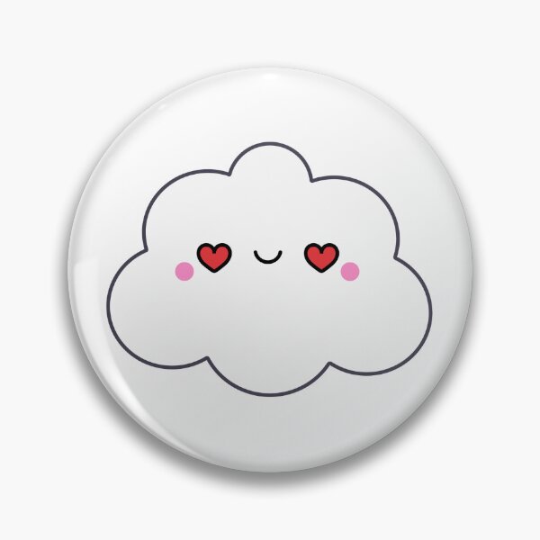 Item preview, Cute Kawaii Cloud with Heart Eyes Chibi Aesthetic designed and sold by debbiebento.