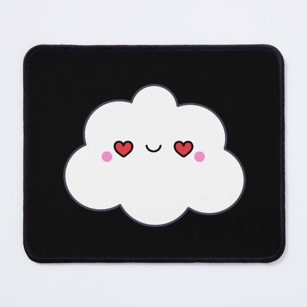 Item preview, Cute Kawaii Cloud with Heart Eyes Chibi Aesthetic designed and sold by debbiebento.