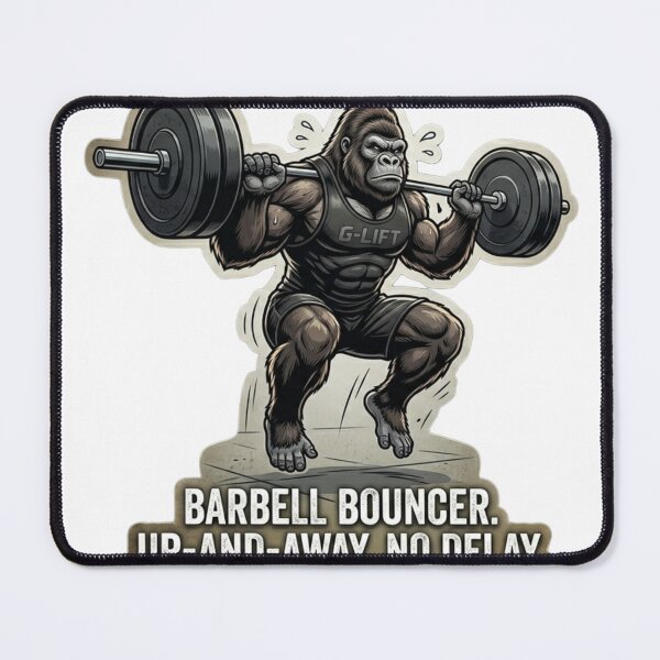 Item preview, Gorilla Gym Motivation Barbell Bouncer Funny designed and sold by JeevanStickers.