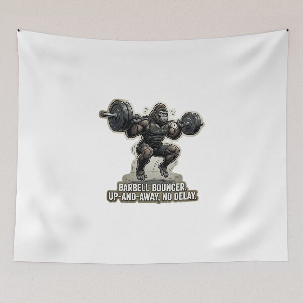 Item preview, Gorilla Gym Motivation Barbell Bouncer Funny designed and sold by JeevanStickers.