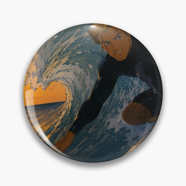 Item preview, Golden Barrel – Sunset Surf Retro Art designed and sold by  Hollow Moon Studios..