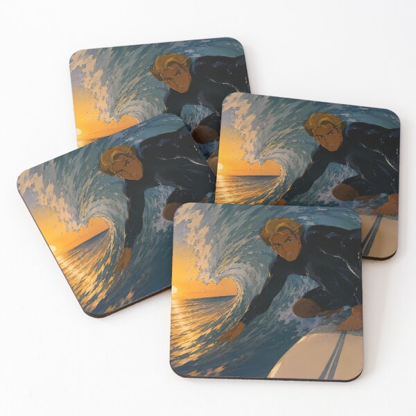 Item preview, Golden Barrel – Sunset Surf Retro Art designed and sold by  Hollow Moon Studios..