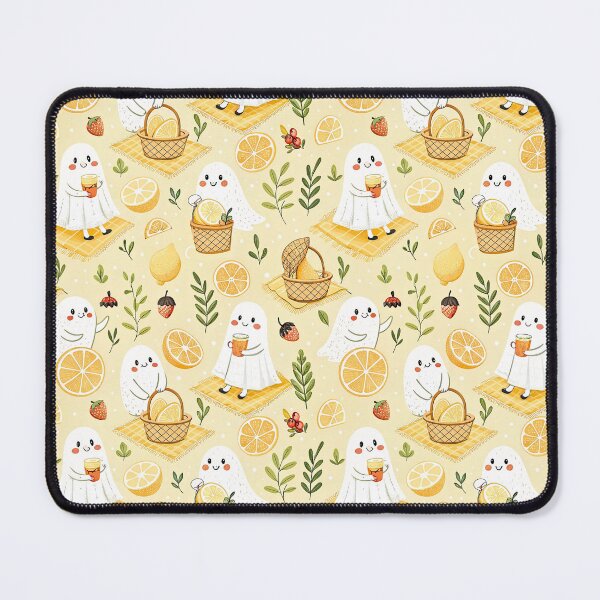 Item preview, Cute Lemon Ghost Picnic Pattern designed and sold by Petal & Pattern Co.