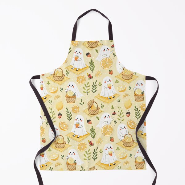 Item preview, Cute Lemon Ghost Picnic Pattern designed and sold by Petal & Pattern Co.