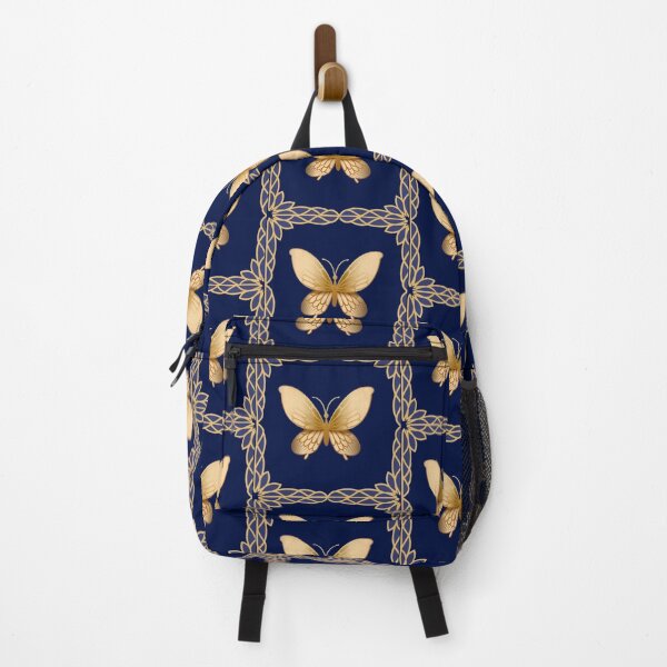 Item preview, Elegant Gold Butterfly Royal Navy | Luxury Art designed and sold by Rawafi Art Studio.