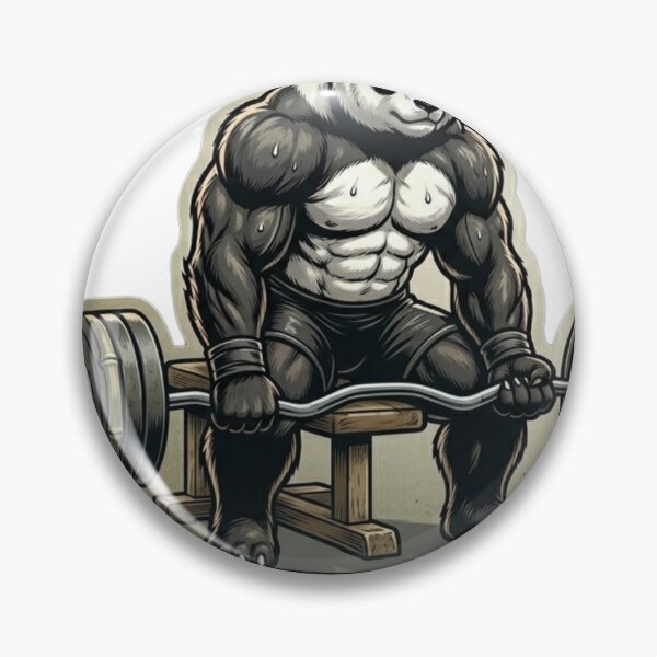 Item preview, Panda Own The Grind Gym Motivation Fitness designed and sold by JeevanStickers.