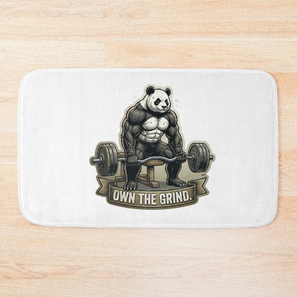 Item preview, Panda Own The Grind Gym Motivation Fitness designed and sold by JeevanStickers.