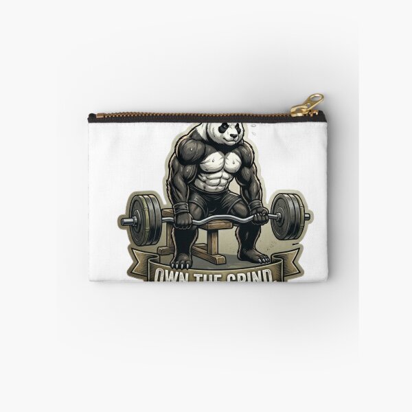 Item preview, Panda Own The Grind Gym Motivation Fitness designed and sold by JeevanStickers.