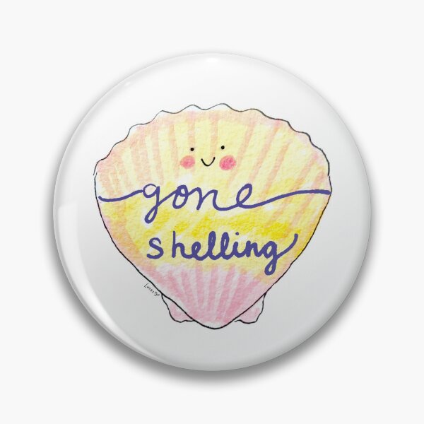Item preview, Gone Shelling Smiling Kawaii Scallop  designed and sold by LadyLucasArt.