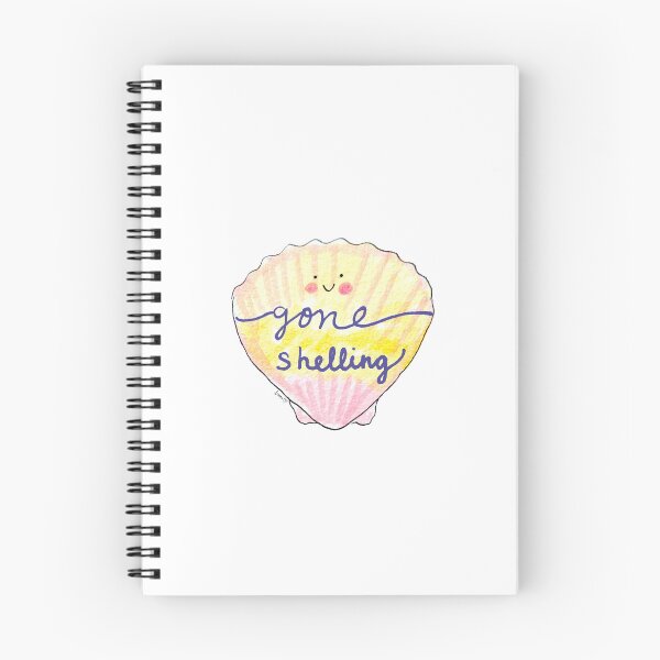 Item preview, Gone Shelling Smiling Kawaii Scallop  designed and sold by LadyLucasArt.