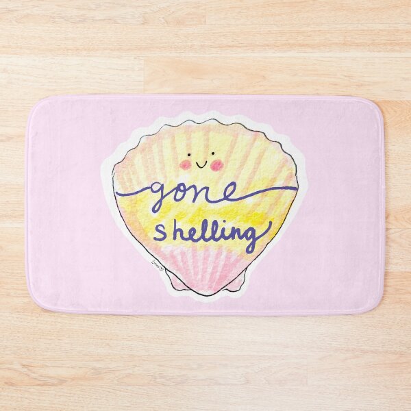 Item preview, Gone Shelling Smiling Kawaii Scallop  designed and sold by LadyLucasArt.