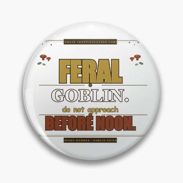 Item preview, Feral Goblin Do Not Approach Before Noon Funny Gift designed and sold by Mega-Shopping.