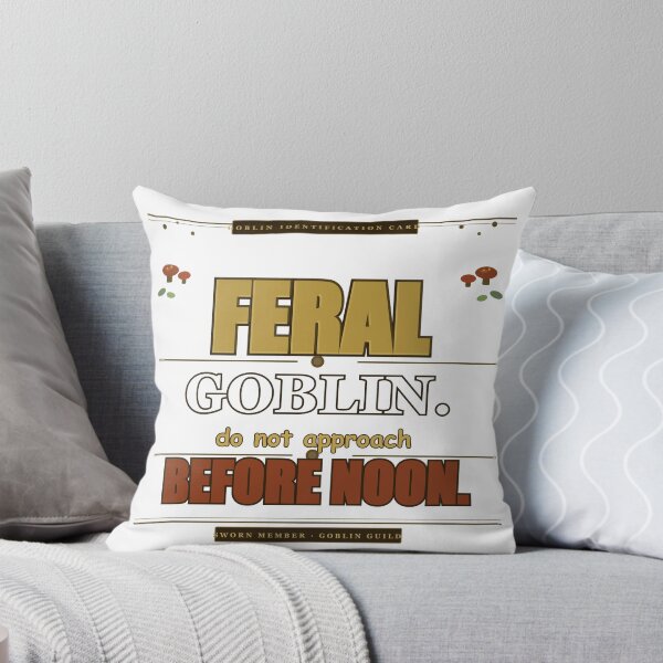 Item preview, Feral Goblin Do Not Approach Before Noon Funny Gift designed and sold by Mega-Shopping.