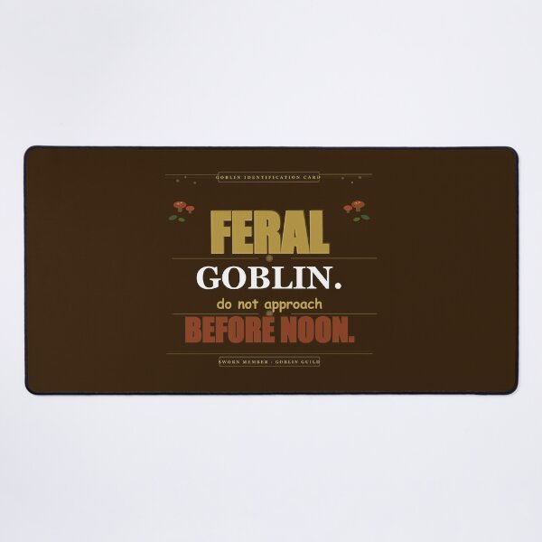 Item preview, Feral Goblin Do Not Approach Before Noon Funny Gift designed and sold by Mega-Shopping.