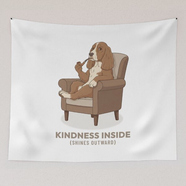 Item preview, English Cocker Spaniel Smoking Pipe Retro Art designed and sold by COZY VINTAGE animal.
