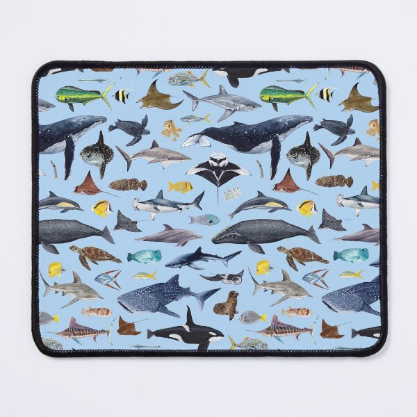 Item preview, MARINE LIFE OF LOS CABOS (light blue) designed and sold by BEATRIZ ABAITUA.