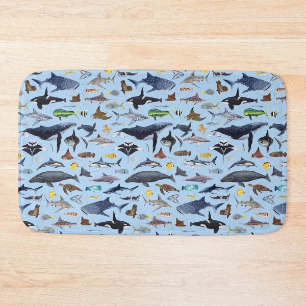 Item preview, MARINE LIFE OF LOS CABOS (light blue) designed and sold by BEATRIZ ABAITUA.