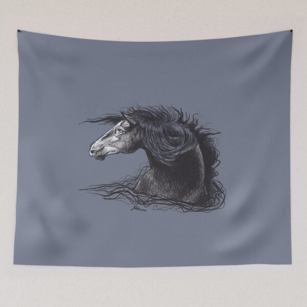 Item preview, Horse head sketch style  designed and sold by Konopikyu.