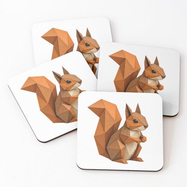 Item preview, Squirrel Origami Style Art designed and sold by NanuWear.
