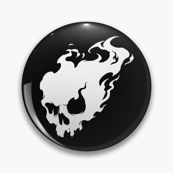 Item preview, Ghost Fire Flaming Skull Gothic Silhouette designed and sold by Skulls & Calaveras.