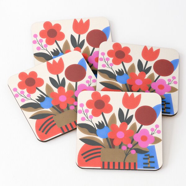 Item preview, Bold floral bouquet with geometric shapes designed and sold by Studio Adelita.