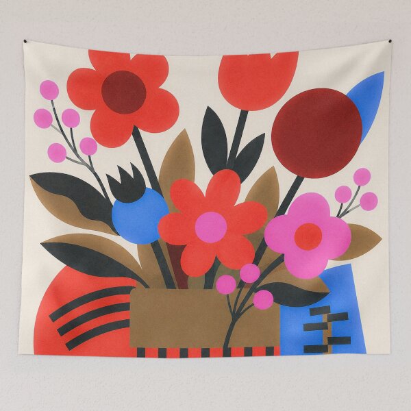 Item preview, Bold floral bouquet with geometric shapes designed and sold by Studio Adelita.