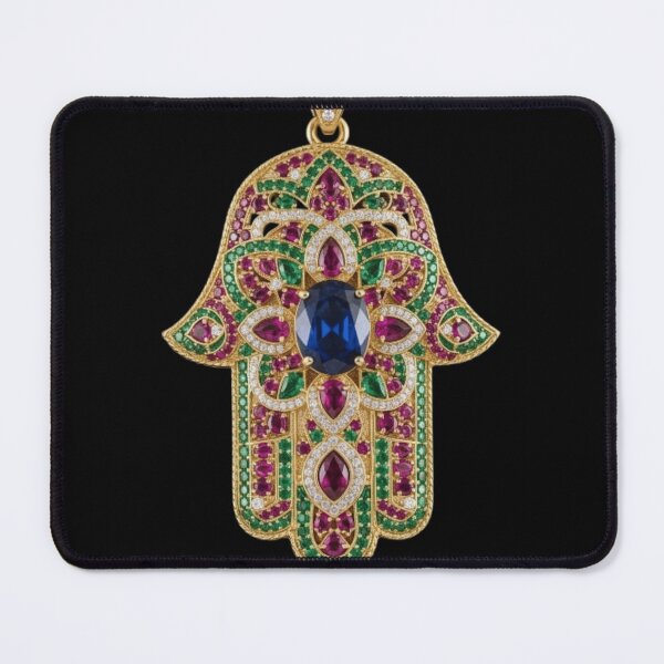 Item preview, Tunisian Hamsa Jewel Art | Traditional Golden Emblem designed and sold by Rawafi Art Studio.