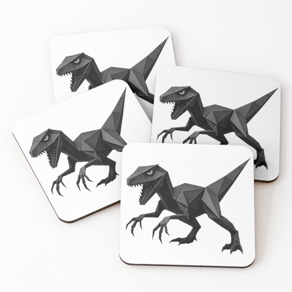 Item preview, Velociraptor Dinosaur Origami Style Art designed and sold by NanuWear.