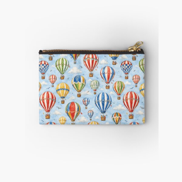 Item preview, Hot Air Balloon Sky Festival Watercolor Seamless Pattern designed and sold by Inkworksbyshery.