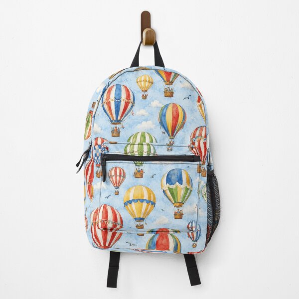 Item preview, Hot Air Balloon Sky Festival Watercolor Seamless Pattern designed and sold by Inkworksbyshery.