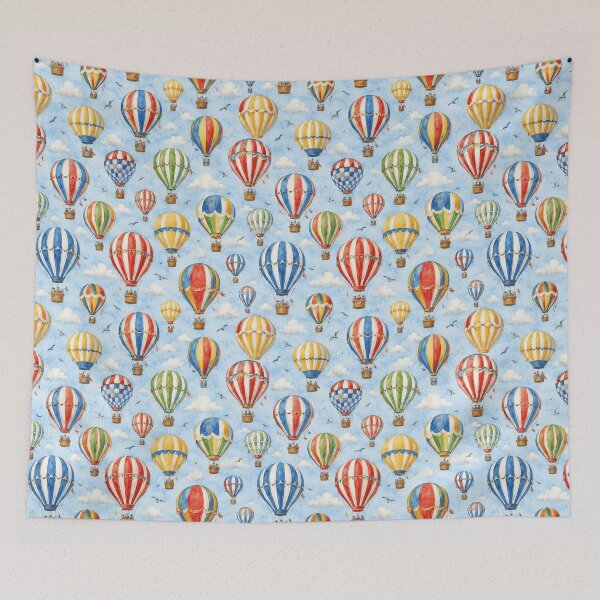 Item preview, Hot Air Balloon Sky Festival Watercolor Seamless Pattern designed and sold by Inkworksbyshery.