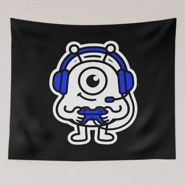 Item preview, Cute One-Eyed Gamer Alien | Plipsterz Gaming Cartoon Monster  designed and sold by PryntedLabs.