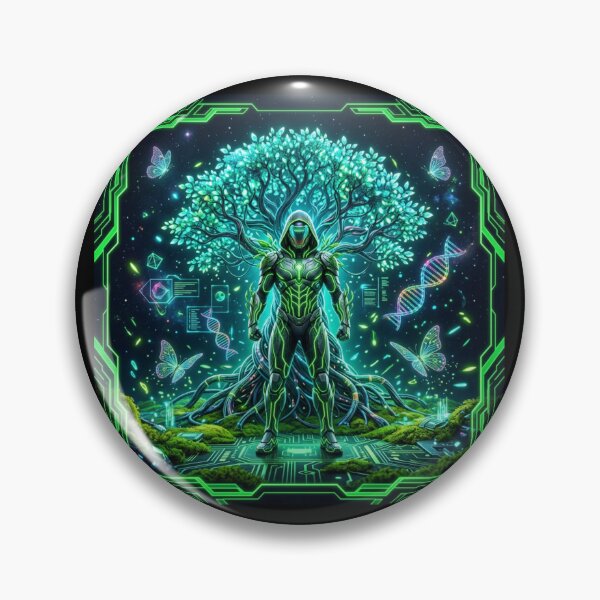 Item preview, Neon Tree of Life Goddess Cyber Nature Fantasy Art designed and sold by DervoTeck2767.